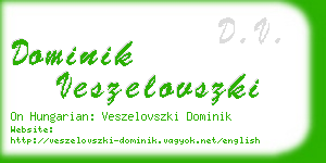 dominik veszelovszki business card